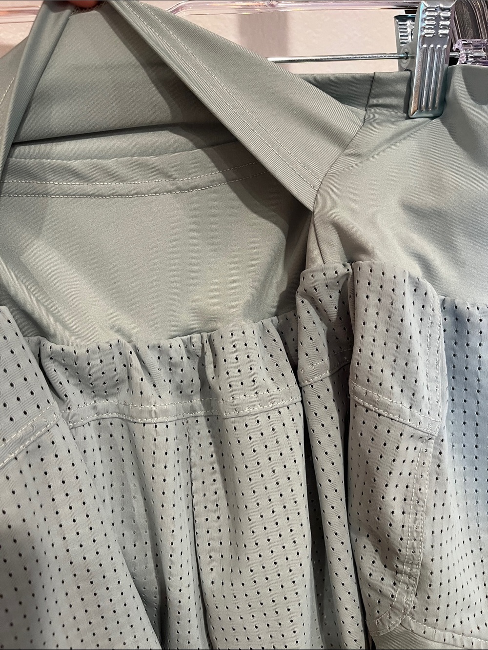 HALARA Sage Green Mesh Athletic Shorts - Picture 4 of 4